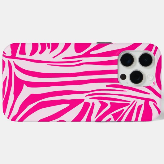 Rosa Zebra Case-Mate iPhone Hülle (Rückseite (Horizontal))