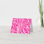 Rosa Zebra Dankeskarte (Rückseite)
