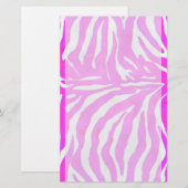 Rosa Zebra-Druck-Briefpapier Briefpapier (Vorne/Hinten)