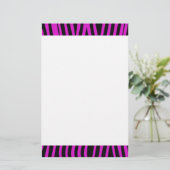 Rosa Zebra-Druck-Briefpapier Briefpapier (Stehend Vorderseite)