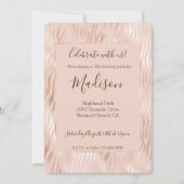 Rosa Zebra-Druck Einladung (Vorderseite)