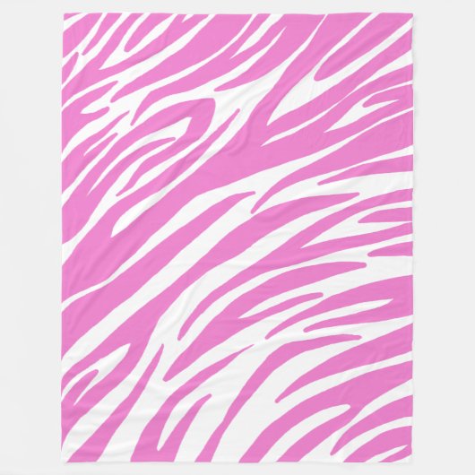 Rosa Zebra-Druck-Fleece-Decke Fleecedecke (Vorderseite)