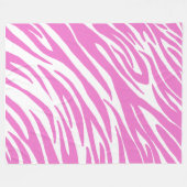 Rosa Zebra-Druck-Fleece-Decke Fleecedecke (Vorderseite (Horizontal))