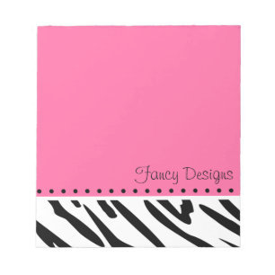 Rosa Zebra-Druck Notizblock