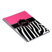 Rosa Zebra-Druck-personalisierte Zeitschrift Notizblock (Rechte Seite)