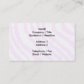 Rosa Zebra-Druck, Tiermuster Visitenkarte (Rückseite)