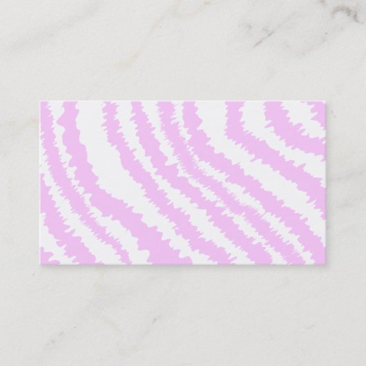 Rosa Zebra-Druck, Tiermuster Visitenkarte (Vorderseite)