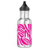 Rosa Zebra Edelstahlflasche (Rechts)