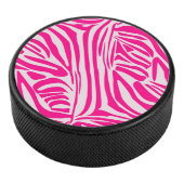 Rosa Zebra Eishockey Puck (3/4)
