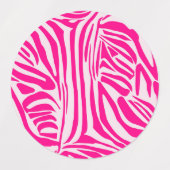 Rosa Zebra Etiketten (Design 2)