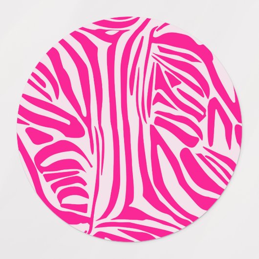Rosa Zebra Etiketten (Design 1)