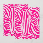 Rosa Zebra Feiertagskarte (Vorne/Hinten)