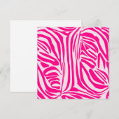 Rosa Zebra Feiertagskarte (Vorne/Hinten)