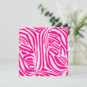 Rosa Zebra Feiertagskarte (Stehend Vorderseite)