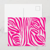 Rosa Zebra Feiertagspostkarte (Vorne/Hinten)