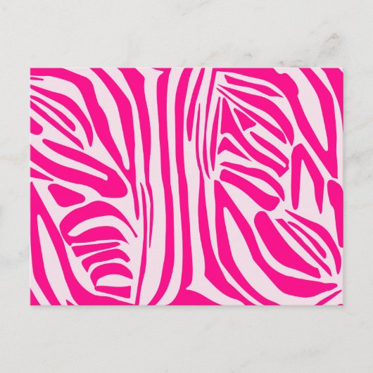 Rosa Zebra Feiertagspostkarte (Vorderseite)