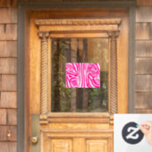 Rosa Zebra Fensteraufkleber (Haustür)