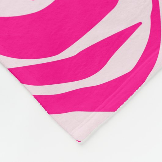 Rosa Zebra Fleecedecke (Ecke)