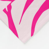 Rosa Zebra Fleecedecke (Ecke)