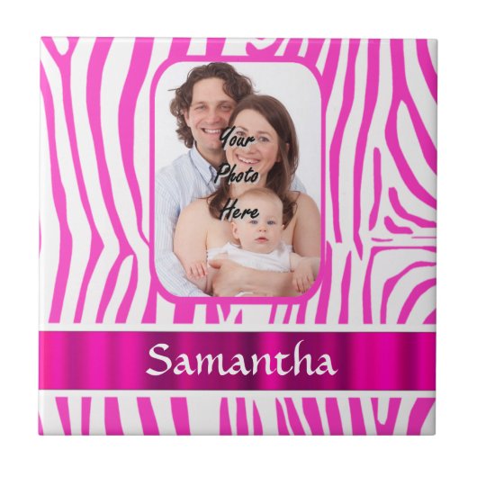 Rosa Zebra Fliese (Vorderseite)