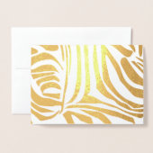 Rosa Zebra Folienkarte (Vorderseite mit Umschlag)