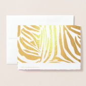 Rosa Zebra Folienkarte (Rückseite mit Umschlag)