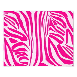 Rosa Zebra Fotodruck