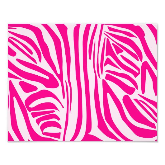 Rosa Zebra Fotodruck (Vorne)