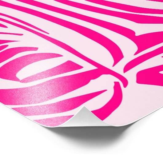 Rosa Zebra Fotodruck (Ecke)