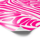 Rosa Zebra Fotodruck (Ecke)