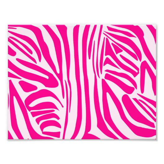 Rosa Zebra Fotodruck (Vorne)