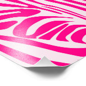 Rosa Zebra Fotodruck (Ecke)