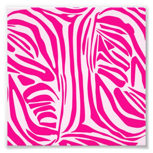 Rosa Zebra Fotodruck (Vorne)