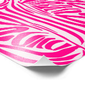 Rosa Zebra Fotodruck (Ecke)