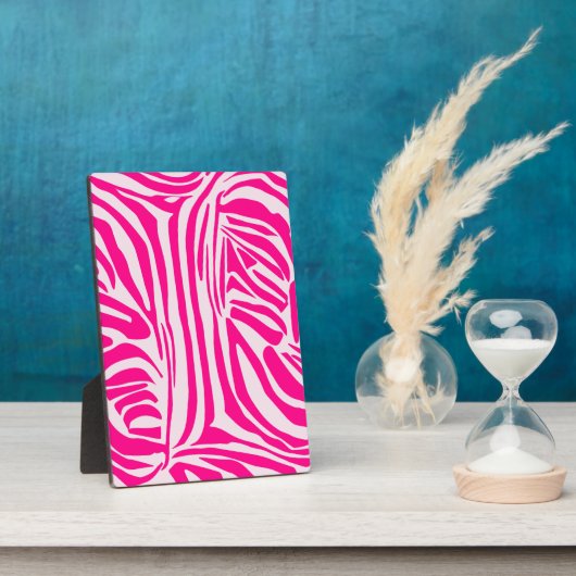 Rosa Zebra Fotoplatte (Seite)