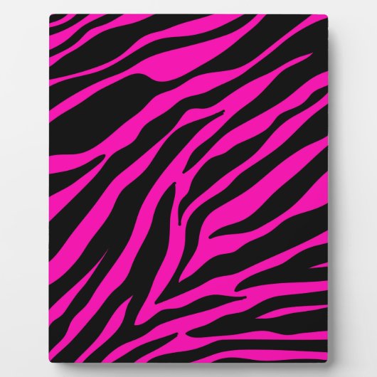 Rosa Zebra Fotoplatte (Vorderseite)