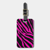 Rosa Zebra Gepäckanhänger (Vorderseite vertikal)