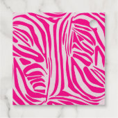 Rosa Zebra Geschenkanhänger (Rückseite)