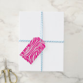Rosa Zebra Geschenkanhänger (Mit Garn)