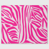 Rosa Zebra Geschenkpapier (Flach)