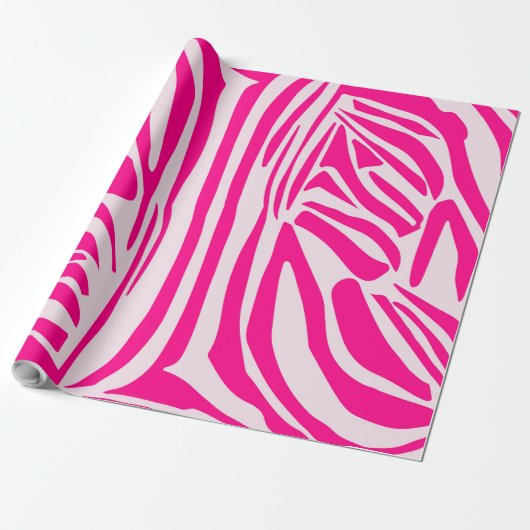 Rosa Zebra Geschenkpapier (Ungerollt)