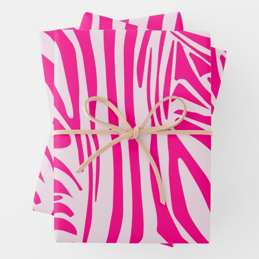 Rosa Zebra Geschenkpapier Set (Beispiel)
