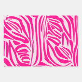 Rosa Zebra Geschenkpapier Set (Vorderseite)