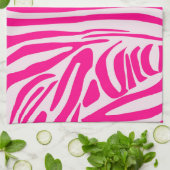 Rosa Zebra Geschirrtuch (Gefaltet)