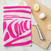 Rosa Zebra Geschirrtuch (Viertel Falte)