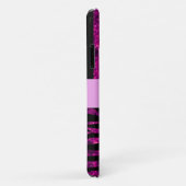 Rosa Zebra, Glitzer Zebra, rosa Streifen, Monogram Case-Mate iPhone Hülle (Hinten/Rechts)