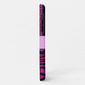 Rosa Zebra, Glitzer Zebra, rosa Streifen, Monogram Case-Mate iPhone Hülle (Hinten/Links)