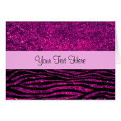 Rosa Zebra, Glitzer Zebra, Zebra Print, Streifen (Vorderseite (Horizontal))