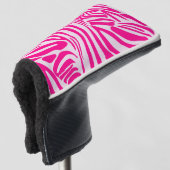 Rosa Zebra Golf Headcover (3/4 Vorderseite)