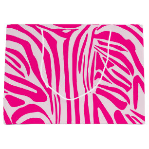 Rosa Zebra Große Geschenktüte